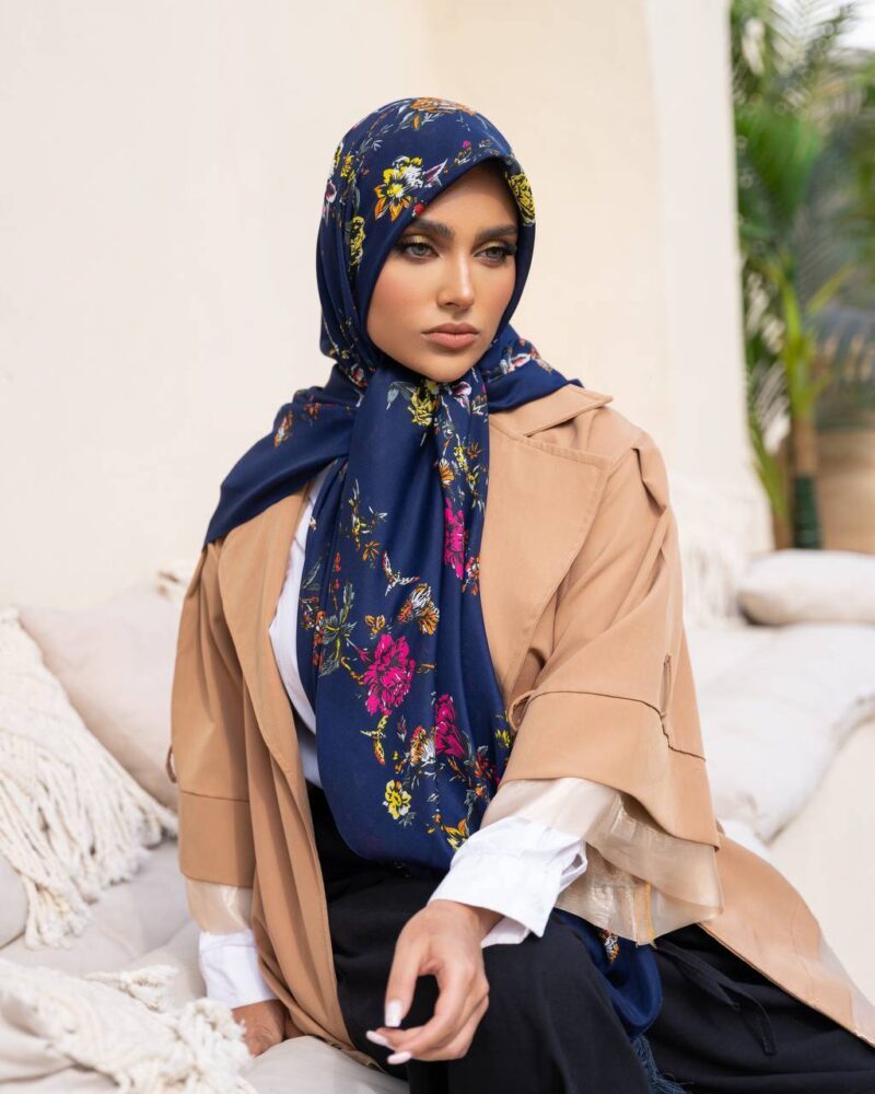 روسری رنگی طرح دار کد 16530 - Image 1