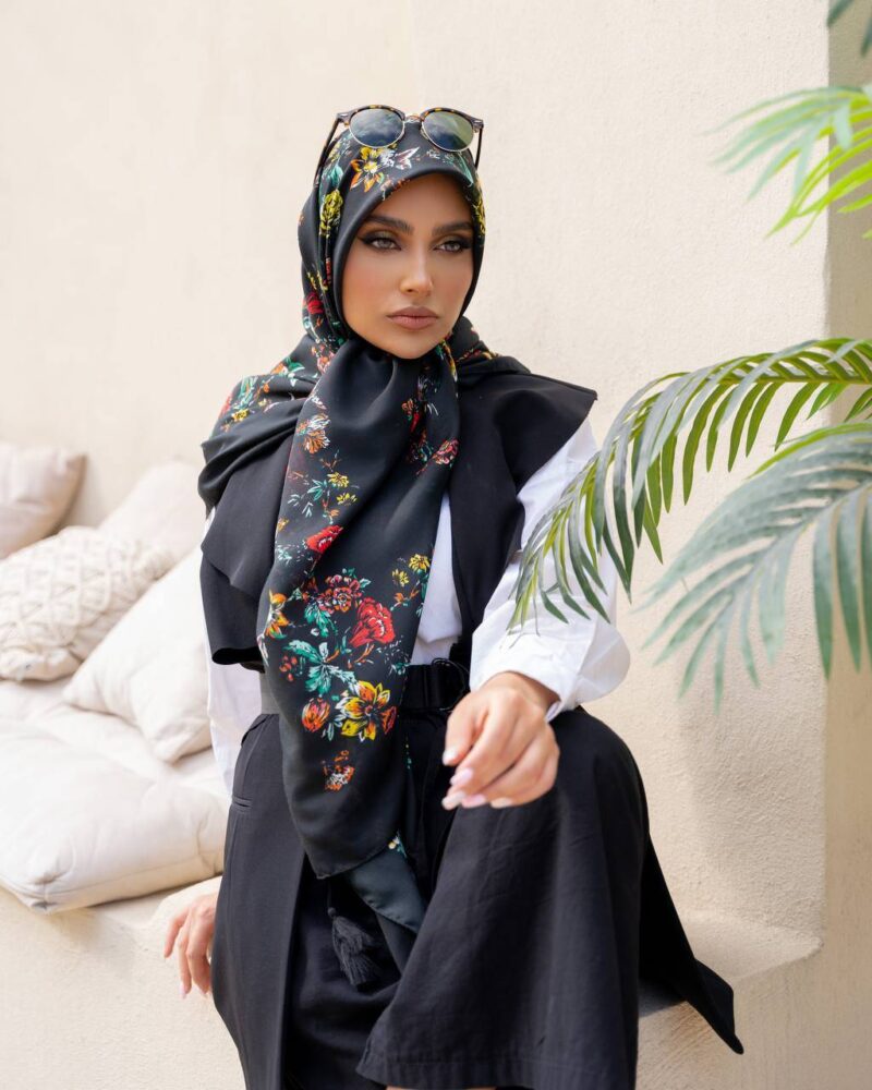 16532 روسری رنگی طرح دار کد 16532 - Image 1