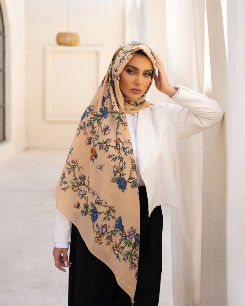 روسری رنگی طرح دار کد 16534 - Image 1