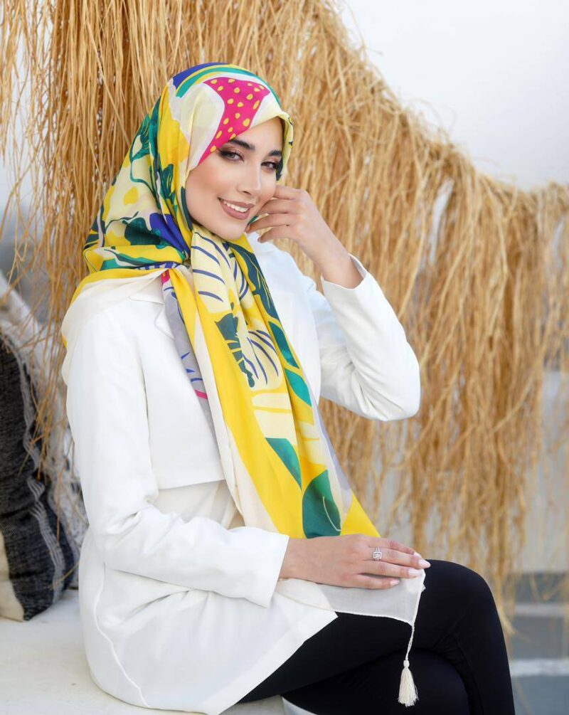16543 روسری رنگی طرح دار کد 16543 - Image 1