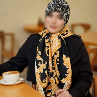 روسری رنگی طرح دار کد 16553