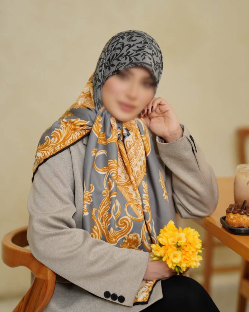 روسری رنگی طرح دار کد 16554 - Image 1