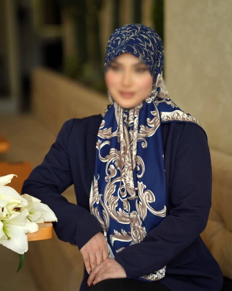 روسری رنگی طرح دار کد 16555 - Image 1