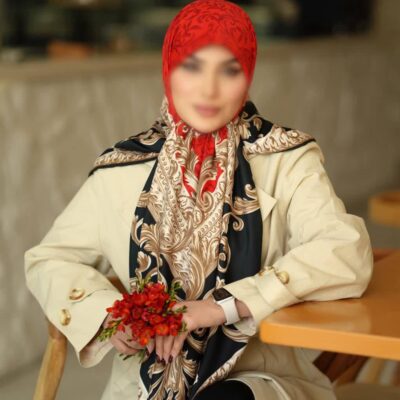 روسری رنگی طرح دار کد 16557
