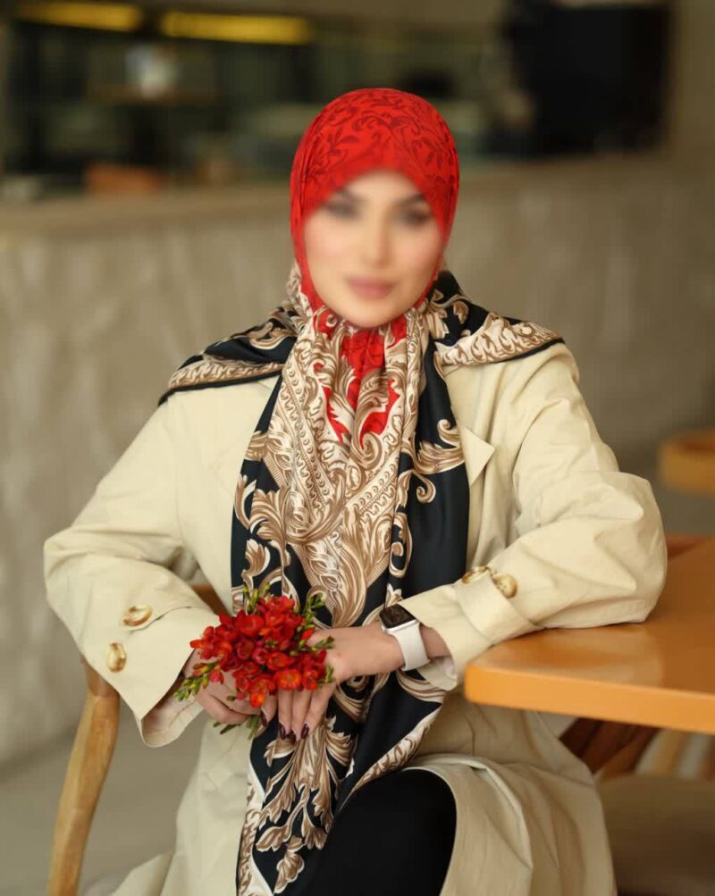 روسری رنگی طرح دار کد 16557 - Image 1