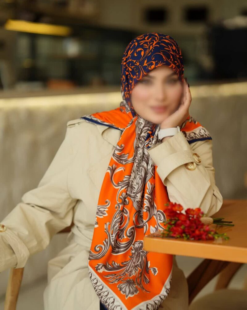 روسری رنگی طرح دار کد 16558 - Image 1