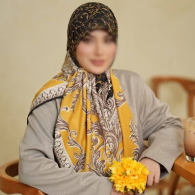 روسری رنگی طرح دار کد 16559
