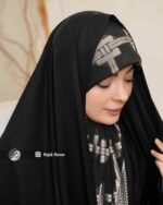 چادر مشکی طرح دار کره ای کد 16561