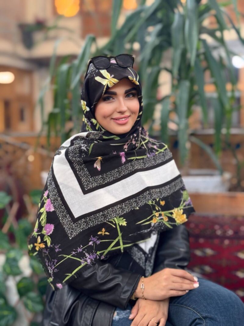 روسری رنگی طرح دار کد 16566 - Image 1