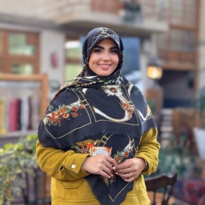 روسری رنگی طرح دار کد 16570
