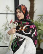 روسری رنگی طرح دار کد 16574