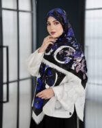روسری رنگی طرح دار کد 16575