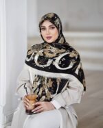 روسری رنگی طرح دار کد 16576
