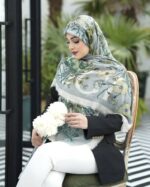 روسری رنگی طرح دار کد 16577