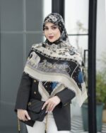 روسری رنگی طرح دار کد 16581