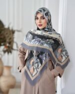 روسری رنگی طرح دار کد 16582