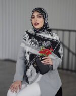روسری رنگی طرح دار کد 16583