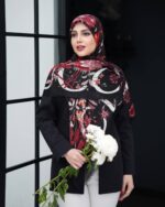 روسری رنگی طرح دار کد 16584