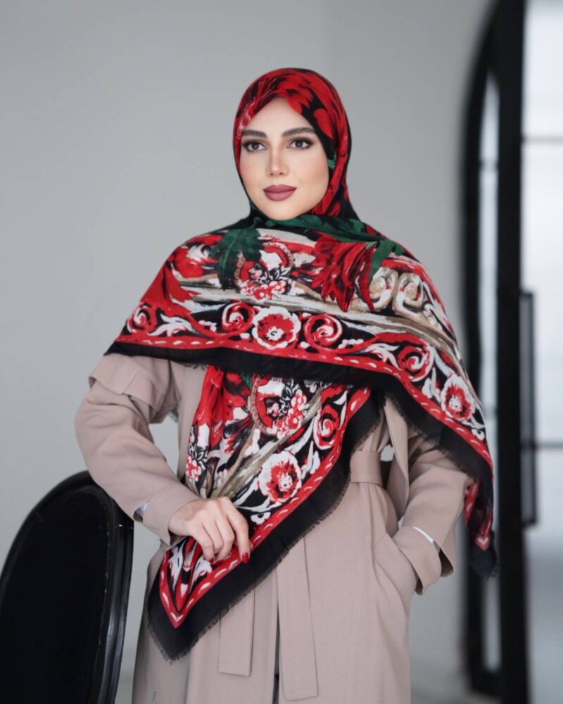 16589 روسری رنگی طرح دار کد 16589 - Image 1
