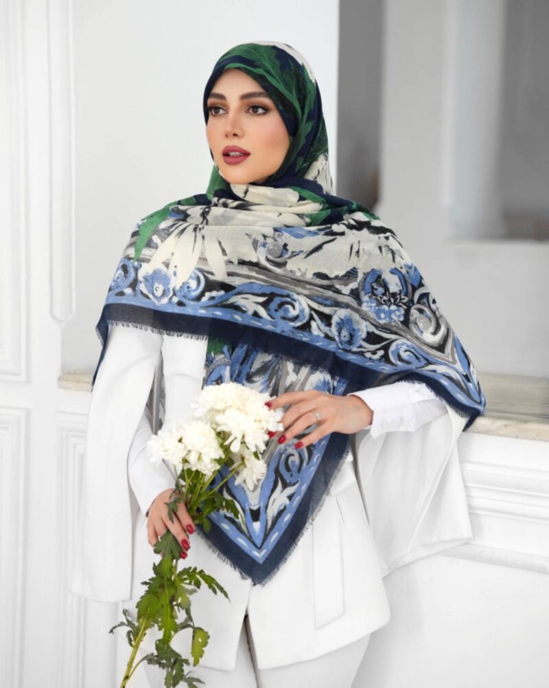 روسری رنگی طرح دار کد 16590 - Image 1