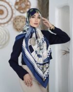 روسری رنگی طرح دار کد 16608