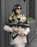 روسری رنگی طرح دار کد 16615