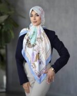 روسری رنگی طرح دار کد 16618