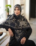 روسری رنگی طرح دار کد 16626