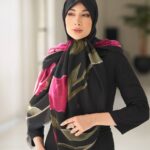 روسری رنگی طرح دار کد 16631