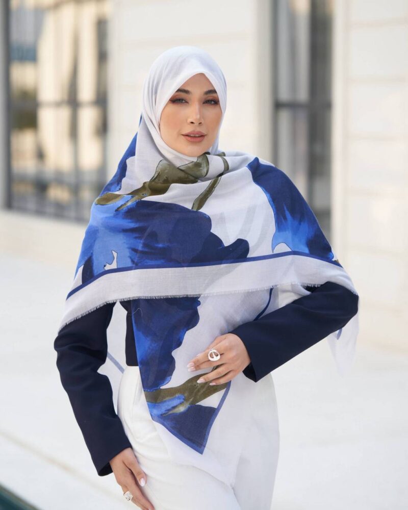 روسری رنگی طرح دار کد 16633 - Image 1