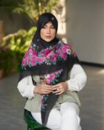 روسری رنگی طرح دار کد 16634