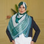 روسری رنگی طرح دار کد 16637
