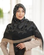 روسری رنگی طرح دار کد 16642