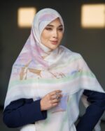 روسری رنگی طرح دار کد 16643