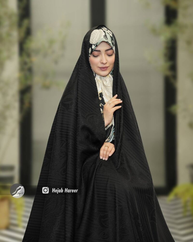 چادر مشکی طرح دار کره ای کد 17220 - Image 1