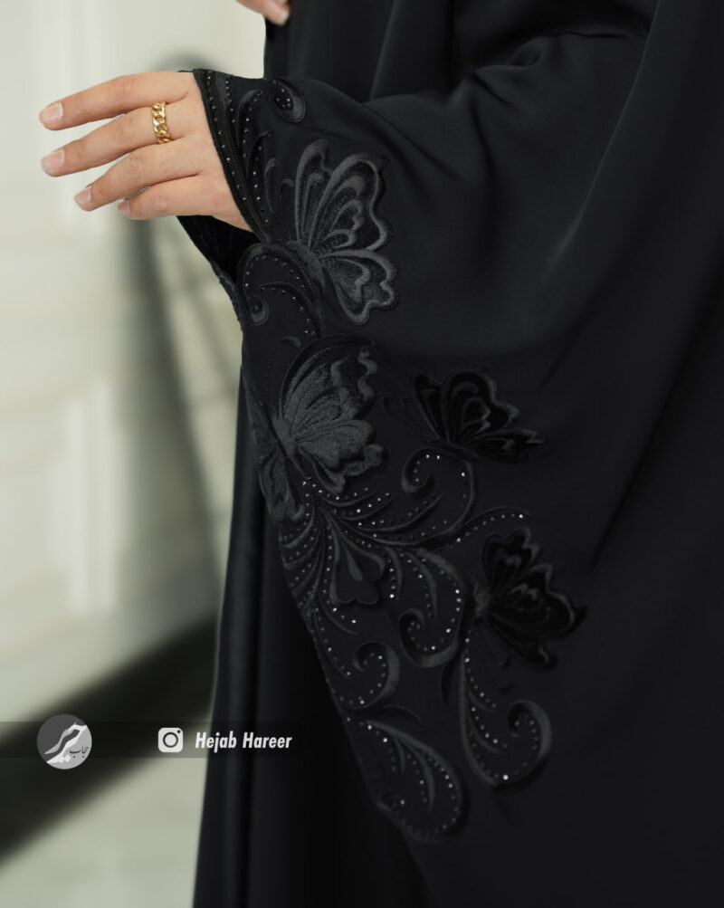 چادر مشکی عربی گلدوزی شده کد 17242 - Image 2