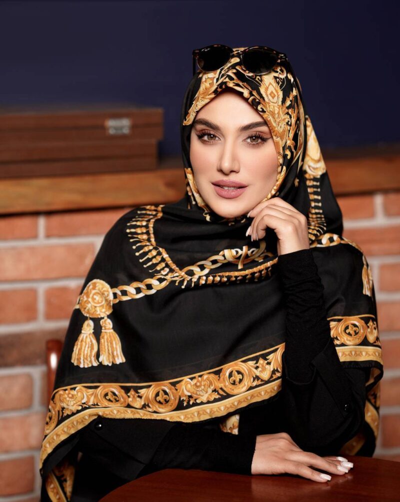 17271 روسری رنگی طرح دار کد 17271 - Image 1