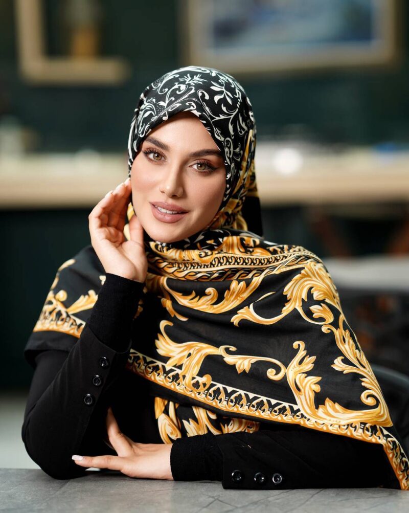 روسری رنگی طرح دار کد 17273 - Image 1