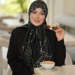 روسری رنگی طرح دار کد 17288