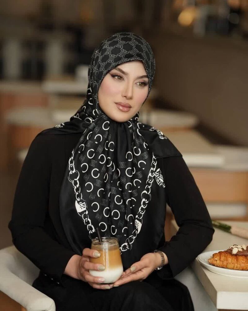 17309 روسری رنگی طرح دار کد 17309 - Image 1