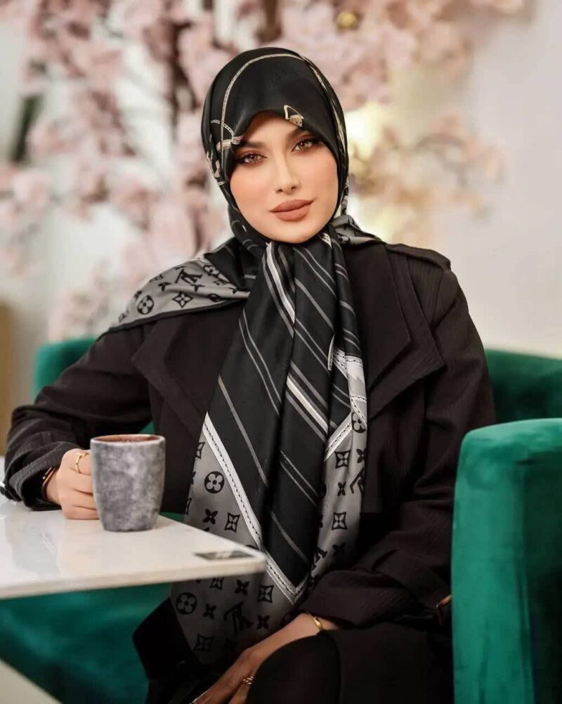 روسری رنگی طرح دار کد 17311 - Image 1