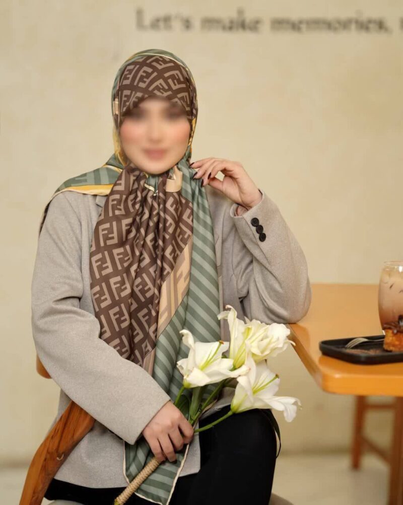 روسری رنگی طرح دار کد 17314 - Image 1