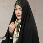 چادر مشکی طرح دار کره ای کد 17337