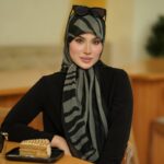 روسری رنگی طرح دار کد 17420