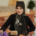 روسری رنگی طرح دار کد 17418