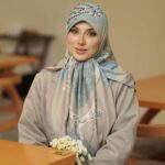 روسری رنگی طرح دار کد 17414