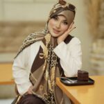 روسری رنگی طرح دار کد 17412