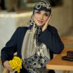 روسری رنگی طرح دار کد 17411