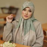 روسری رنگی طرح دار کد 17409