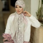روسری رنگی طرح دار کد 17408